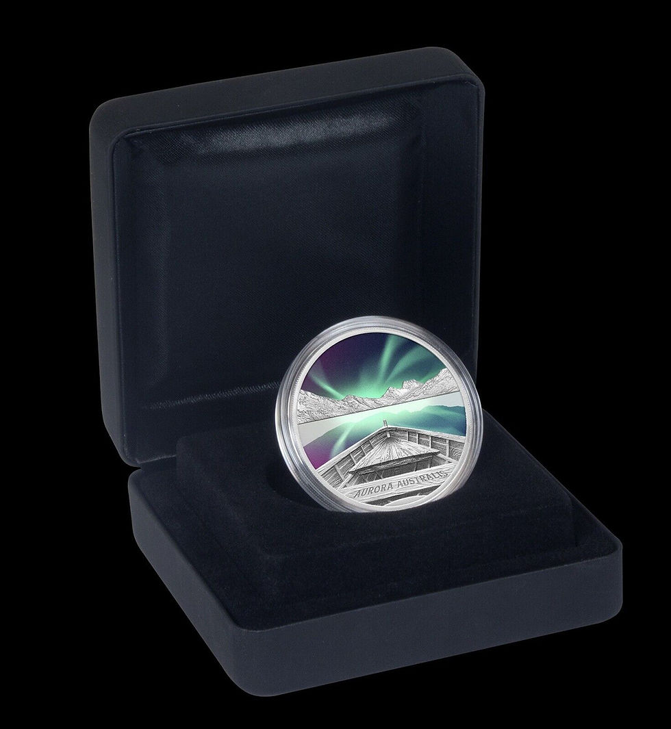 Thumbnail: Tuvalu 2022 $1 Aurora Australis $1 1oz Silver Proof Coin