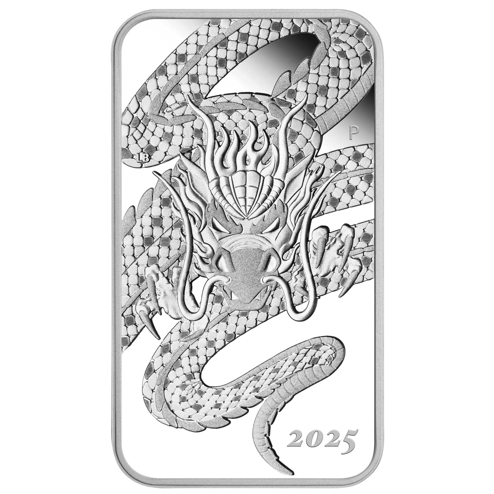 Dragon 2025 1oz Silver Proof Rectangular Coin- Perth Mint