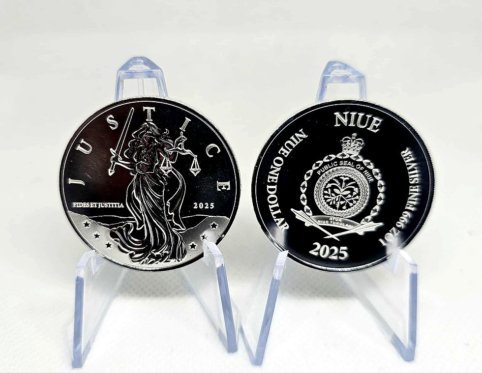 Thumbnail: 2025 Niue Lady Justice 1 oz Silver Coin-SCOTTSDALE