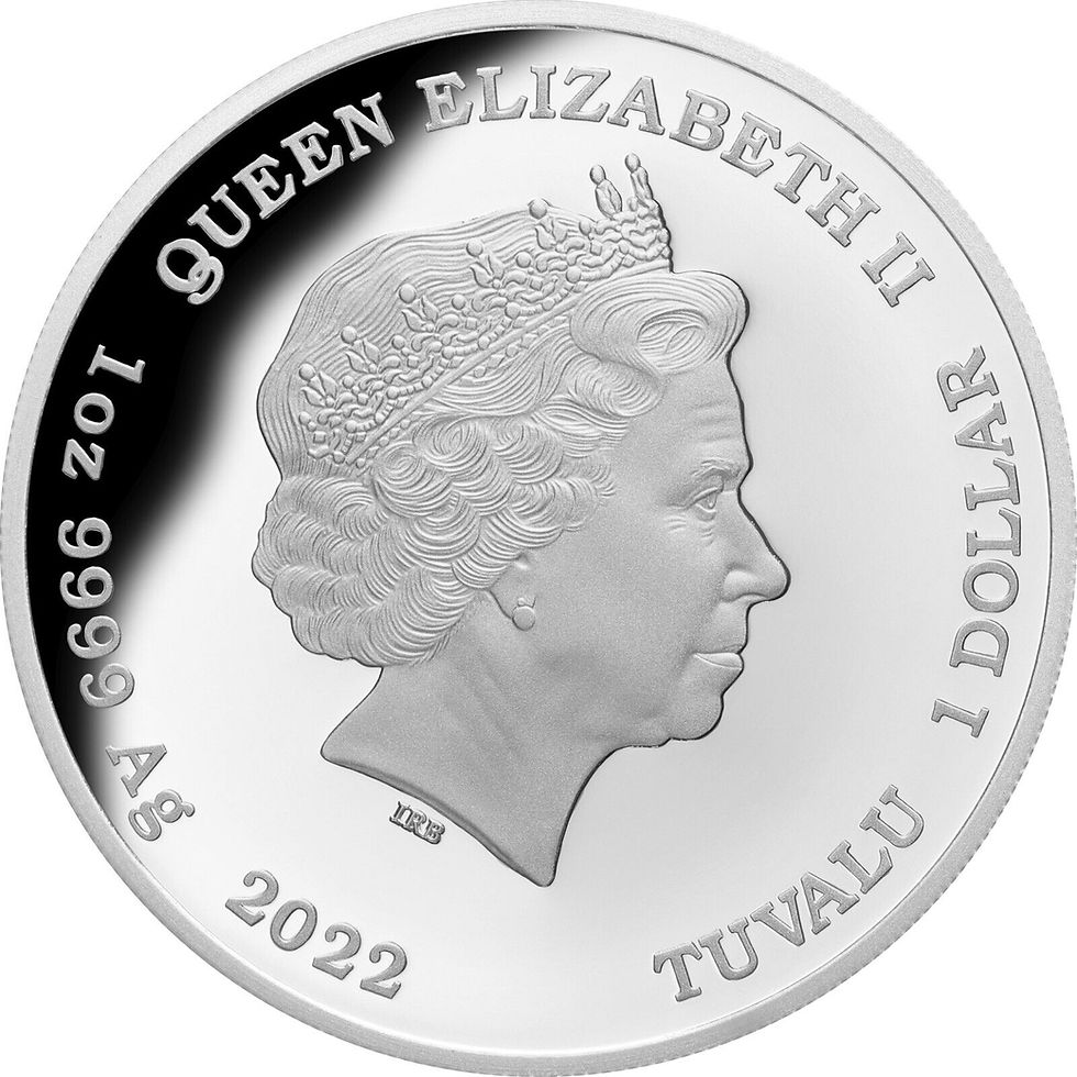 Thumbnail: Tuvalu 2022 $1 Aurora Australis $1 1oz Silver Proof Coin