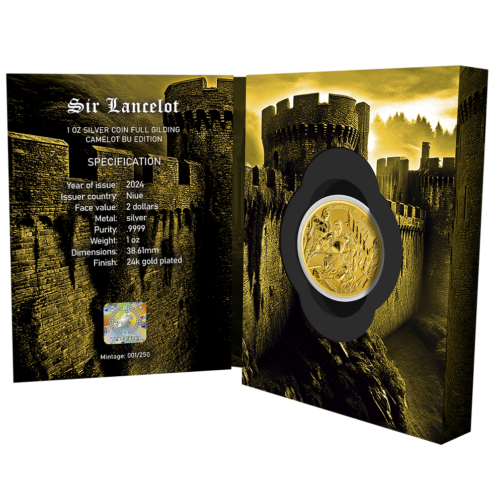 Thumbnail: 2024 Camelot - Sir Lancelot  Full Gilding  Ag 999.9 1oz-IN STOCK