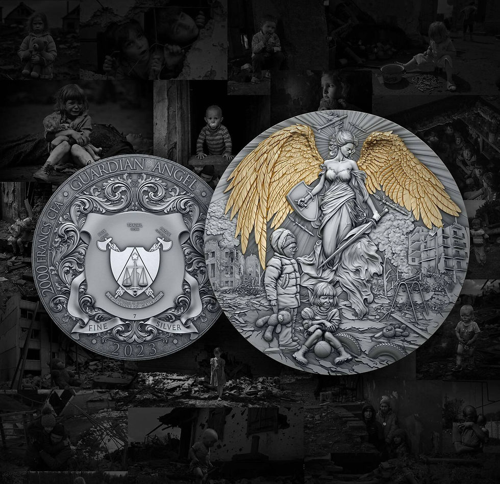Thumbnail: GUARDIAN ANGEL 2oz silver Cameroon 2023