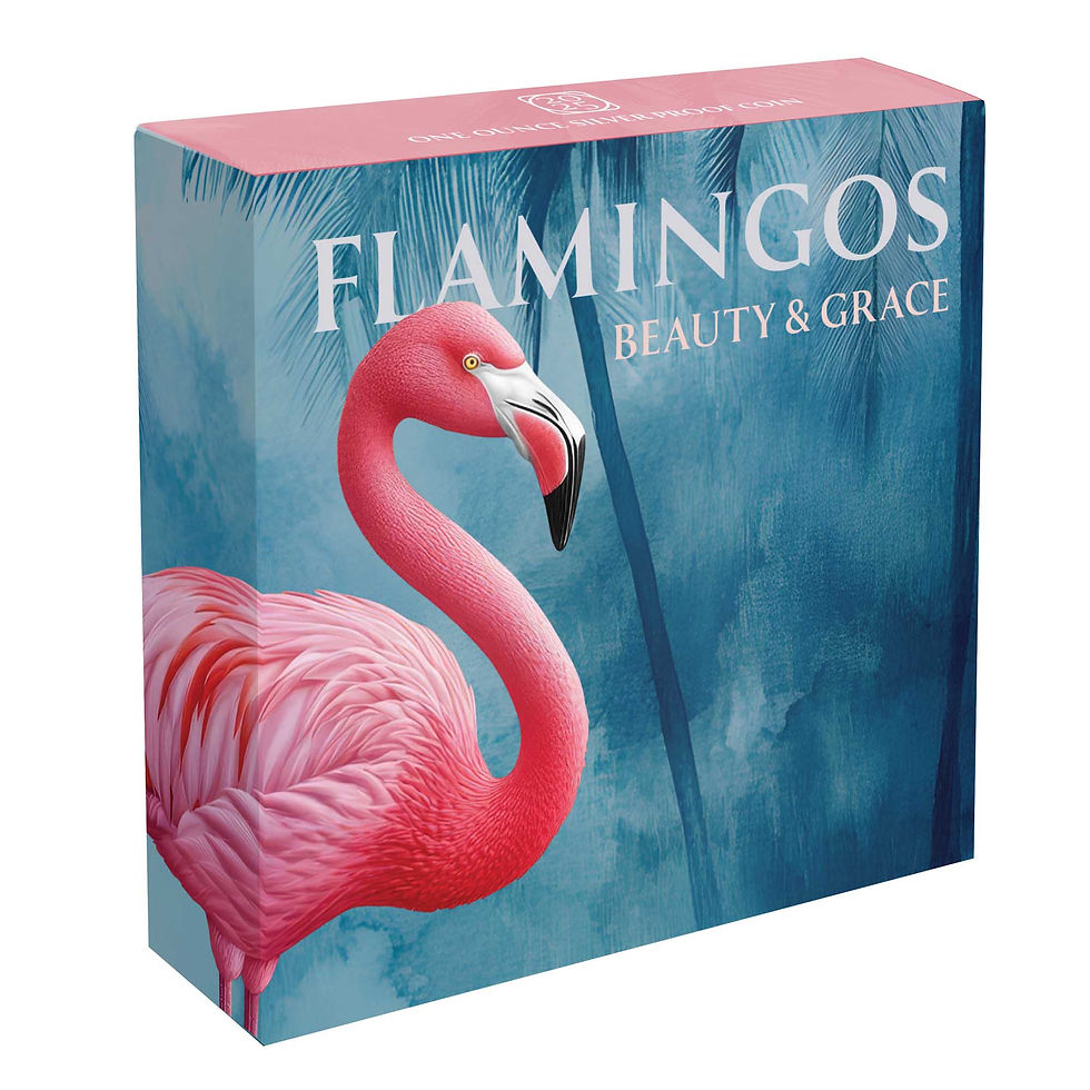 Thumbnail: Pink Flamingo 2025 1oz Silver Proof Gold-Plated Coin