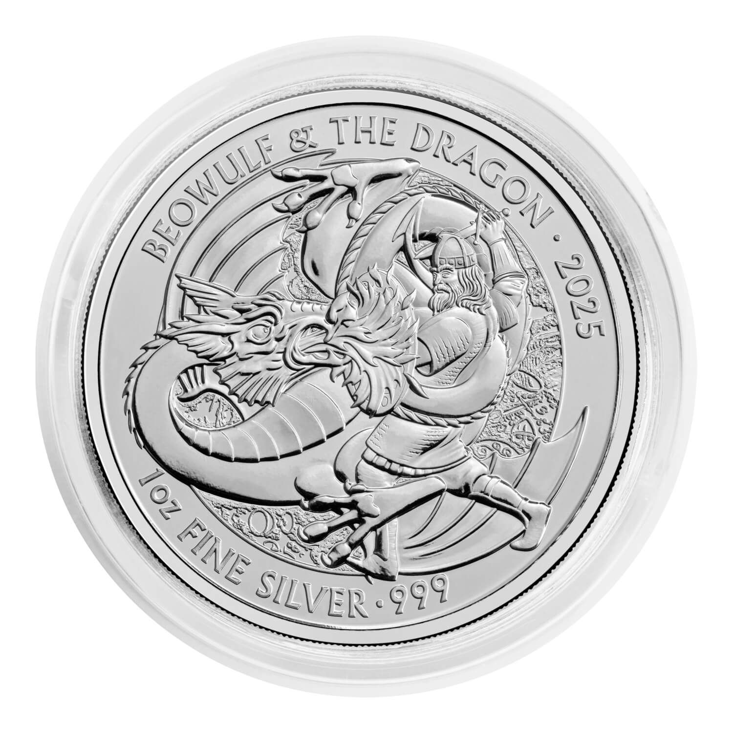 Beowulf and the Dragon 2025 1oz Silver Bullion Coin- The Royal Mint