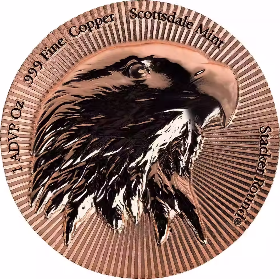 Thumbnail: Scottsdale 1oz Copper Eagle Stacker Round -PREORDER