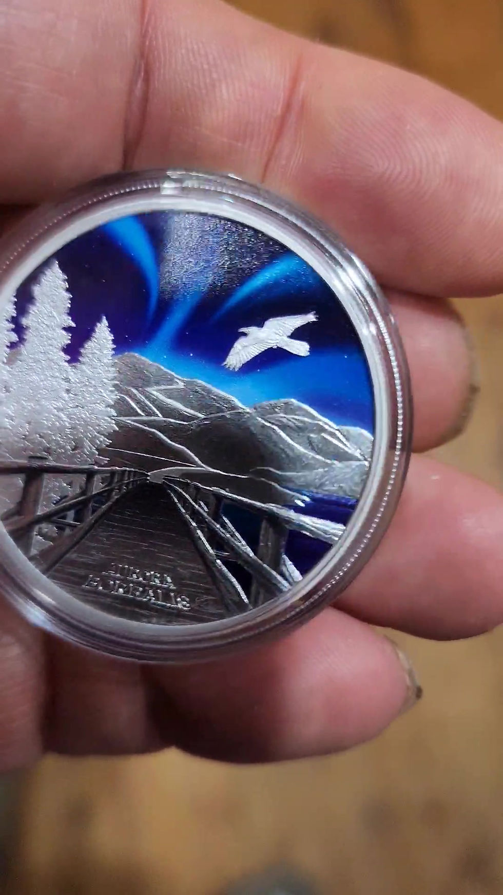 Thumbnail: Aurora Borealis 2023 1oz Silver Proof Coloured Coin