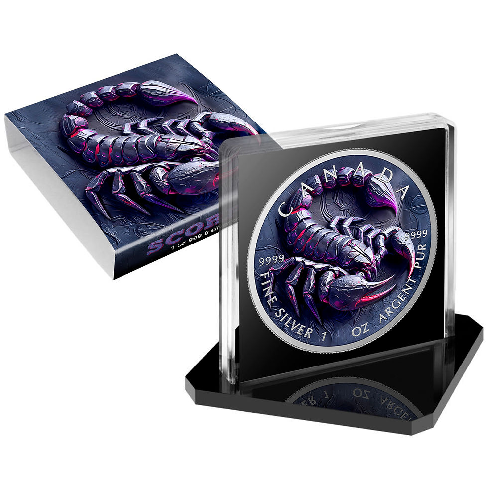 Thumbnail: 2025 Maple Leaf 1 oz silver coin- Stone Zodiac - Scorpio