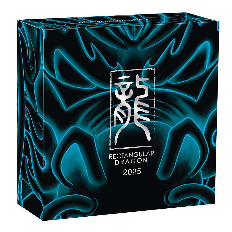 Thumbnail: Dragon 2025 1oz Silver Proof Rectangular Coin- Perth Mint