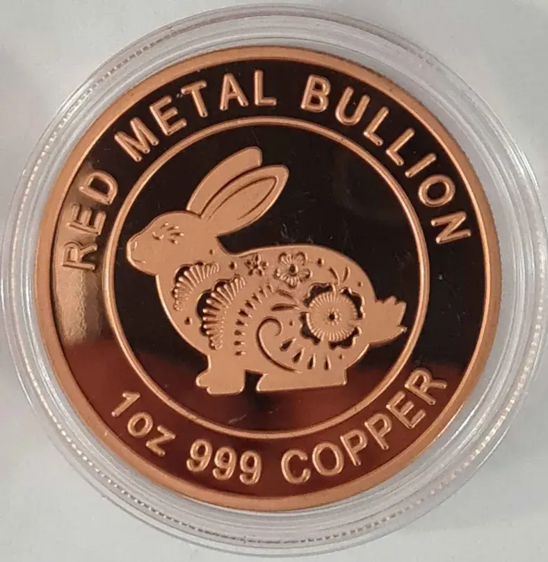 1oz Year of the Rabbit Proof Copper Coin RMB | Collectable/Souvenir