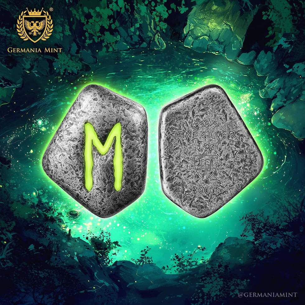 Ehwaz 1 oz Ag 999.9 Cast Rune Germania Mint