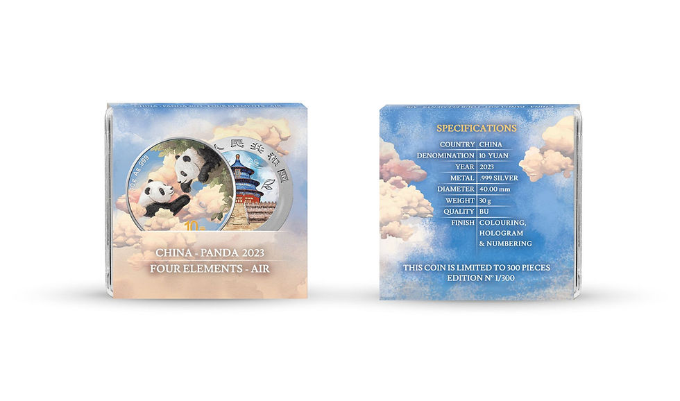 Thumbnail: 2023 China Panda Four Elements: Water, Air, Fire, Earth Ag 999