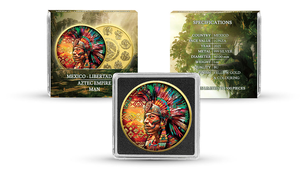 Thumbnail: Aztec Men Mexico 2023 Libertad 1 oz Silver BU