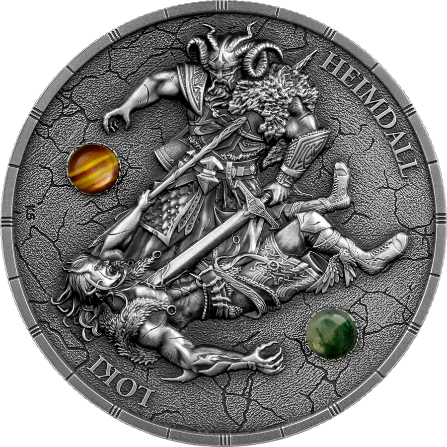 2025 Ragnarök: Loki & Heimdall 2 oz Silver BU Ultra High Relief-PREORDER