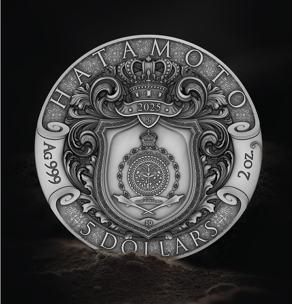Thumbnail: 2025 Niue - Hatamoto 2oz  Ag .999 Silver Coin Antique