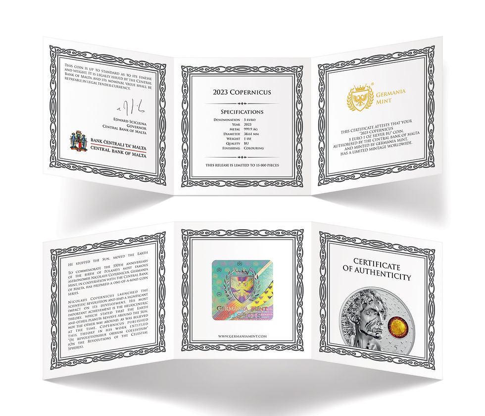 Thumbnail: 2023 Malta Copernicus 5 Euro 1 oz Silver BU