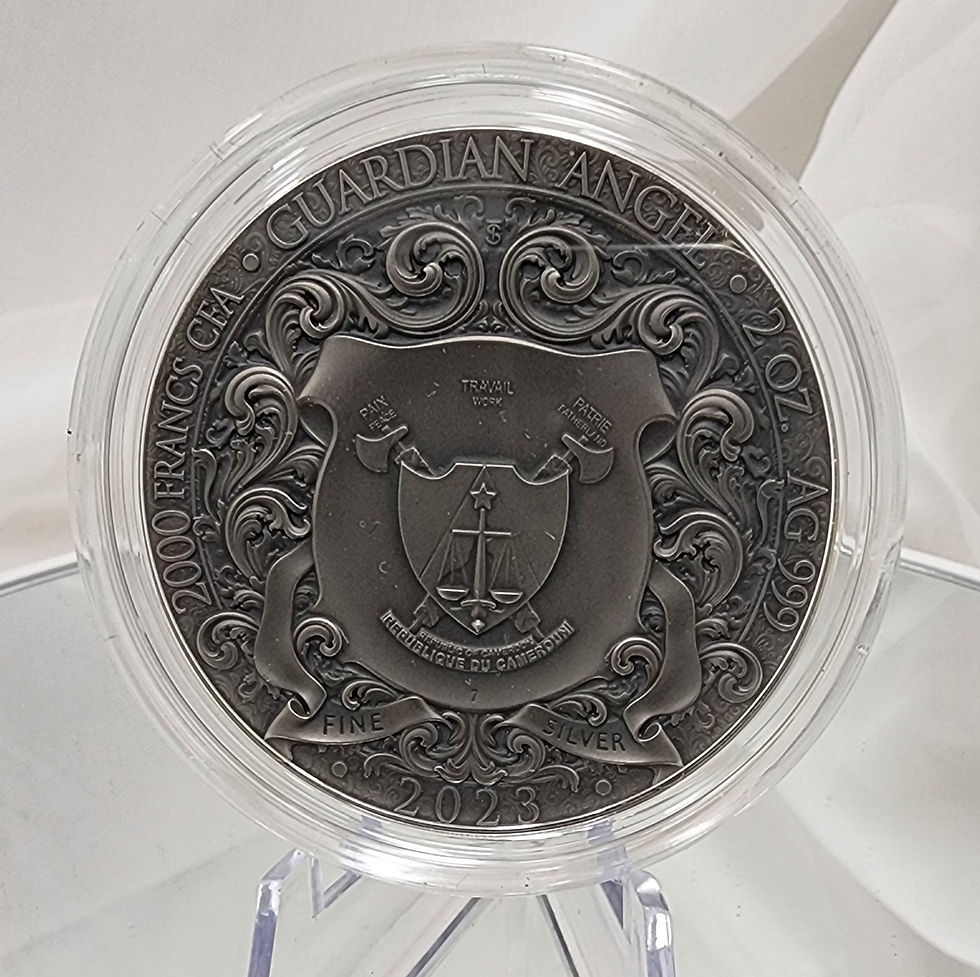Thumbnail: GUARDIAN ANGEL 2oz silver Cameroon 2023