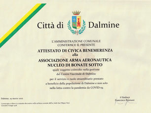 Bergamo - Bonate Sotto, A.A.A. - Aviatori d’Italia riceve benemerenza civica dalla Città di Dalmine