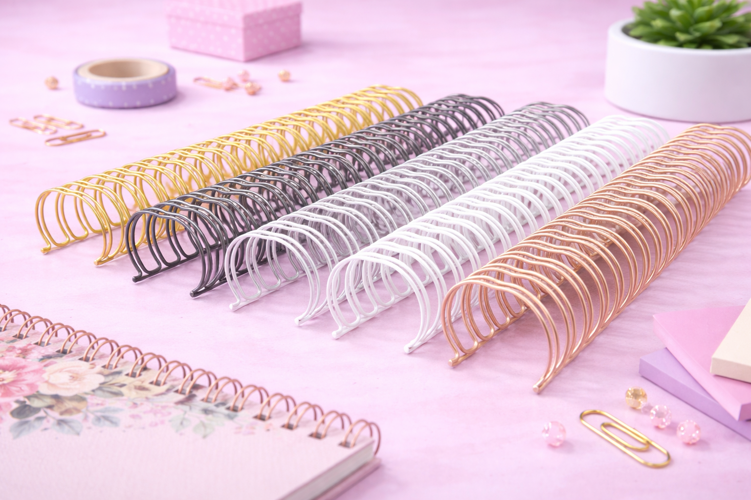 Arillo metálico paso 2:1 - 1 1/2 - Multicolor