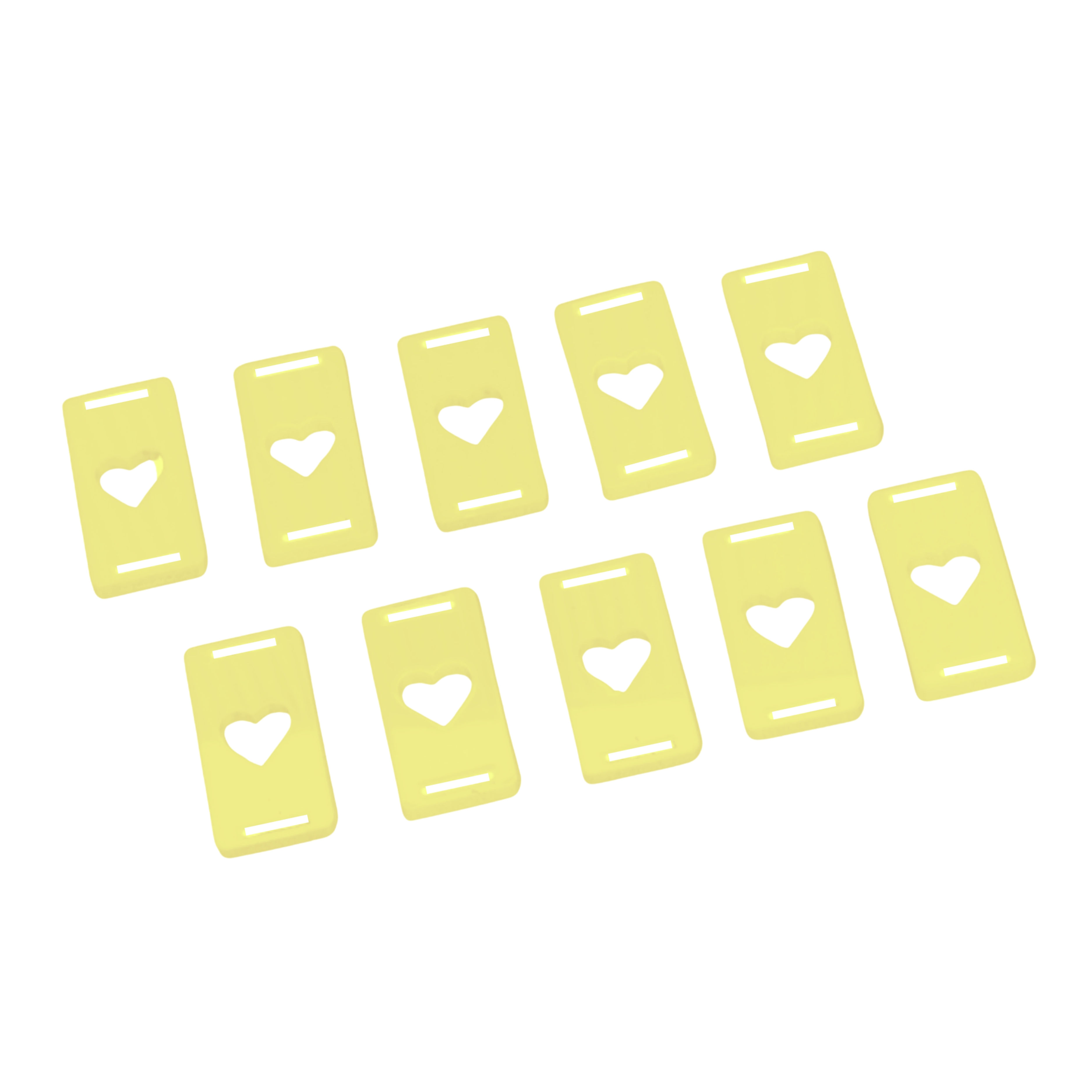 Plaquita Rectangular - Amarillo 10pzs