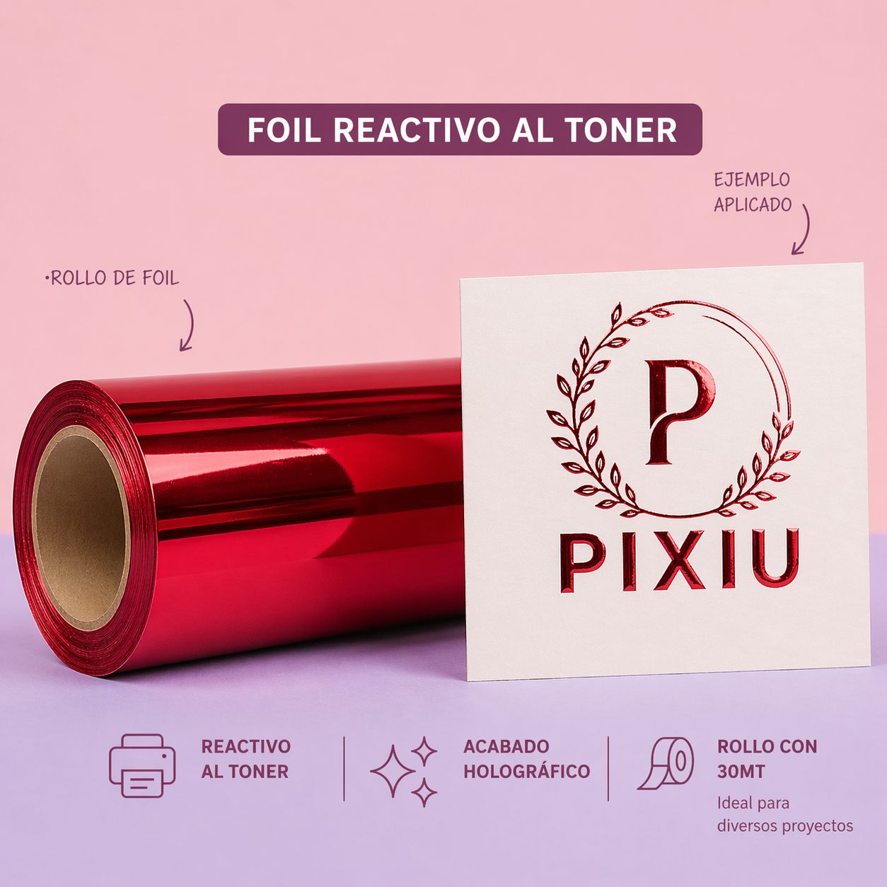 Foil Rojo - Pixiu - 30mt