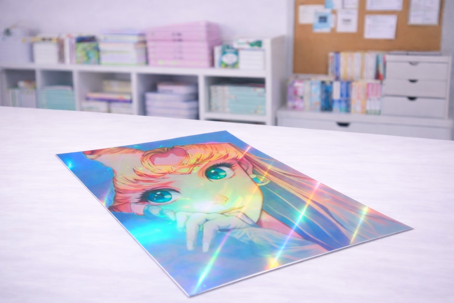 Vinil Imprimible Adhesivo - Plateado -Arcoiris