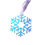 Miniatura: Copo de Nieve - Acrilico tornasol 1pz