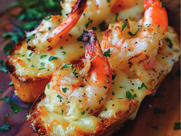 Recette de Crevettes pain à l'ail