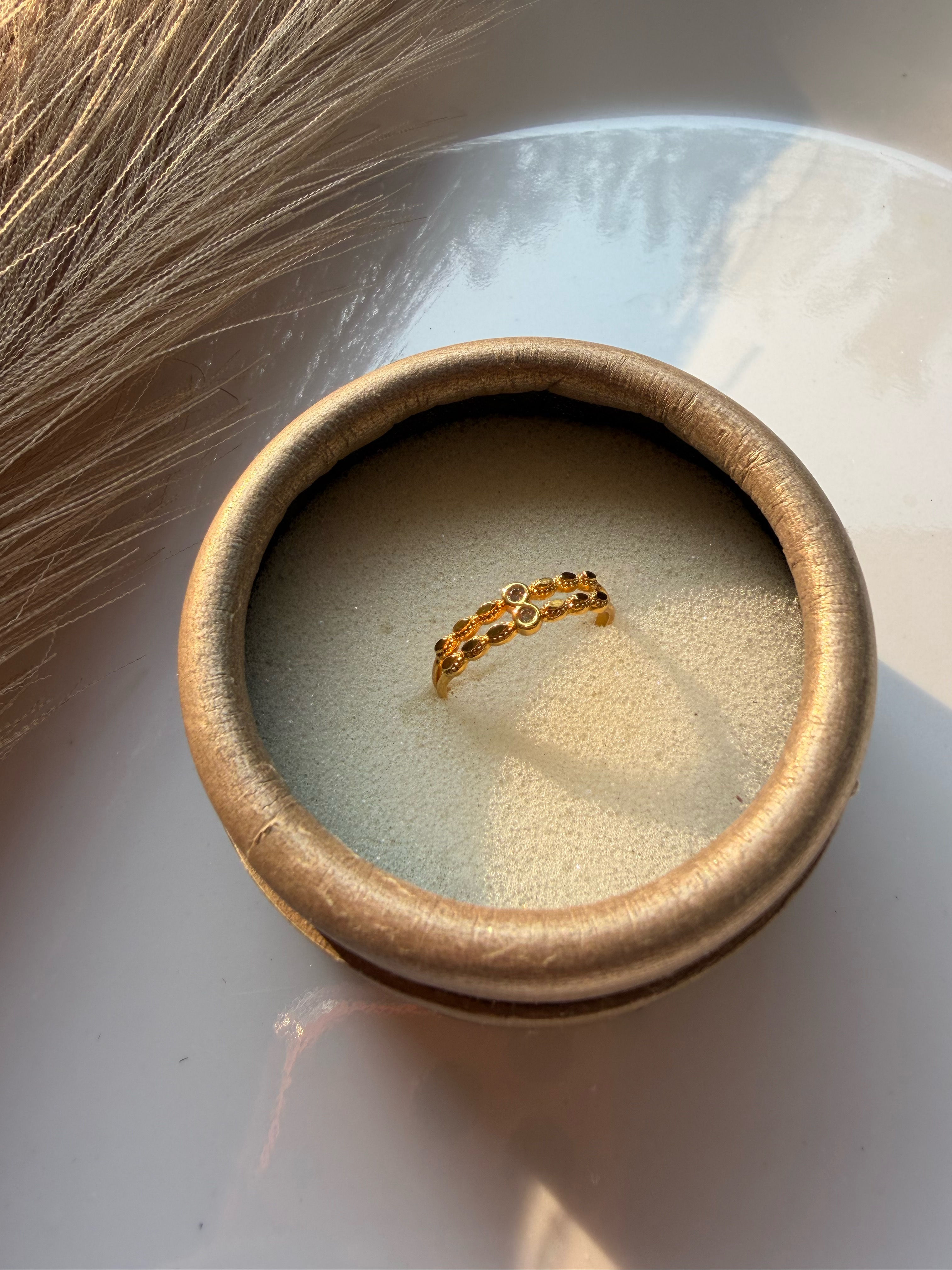 Gold Plated AD Ring 