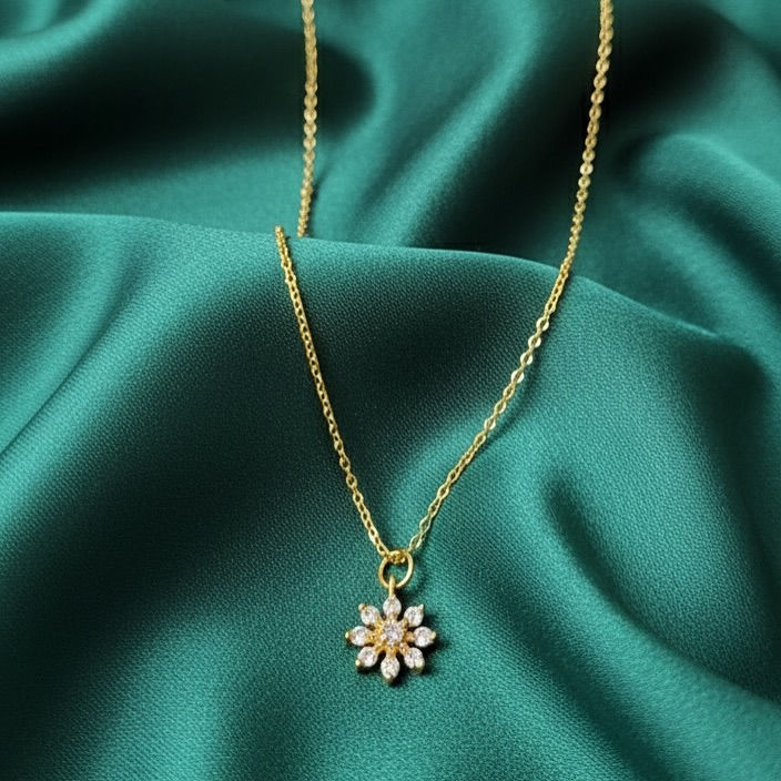 Thumbnail: AD Diamond Flower Pendant