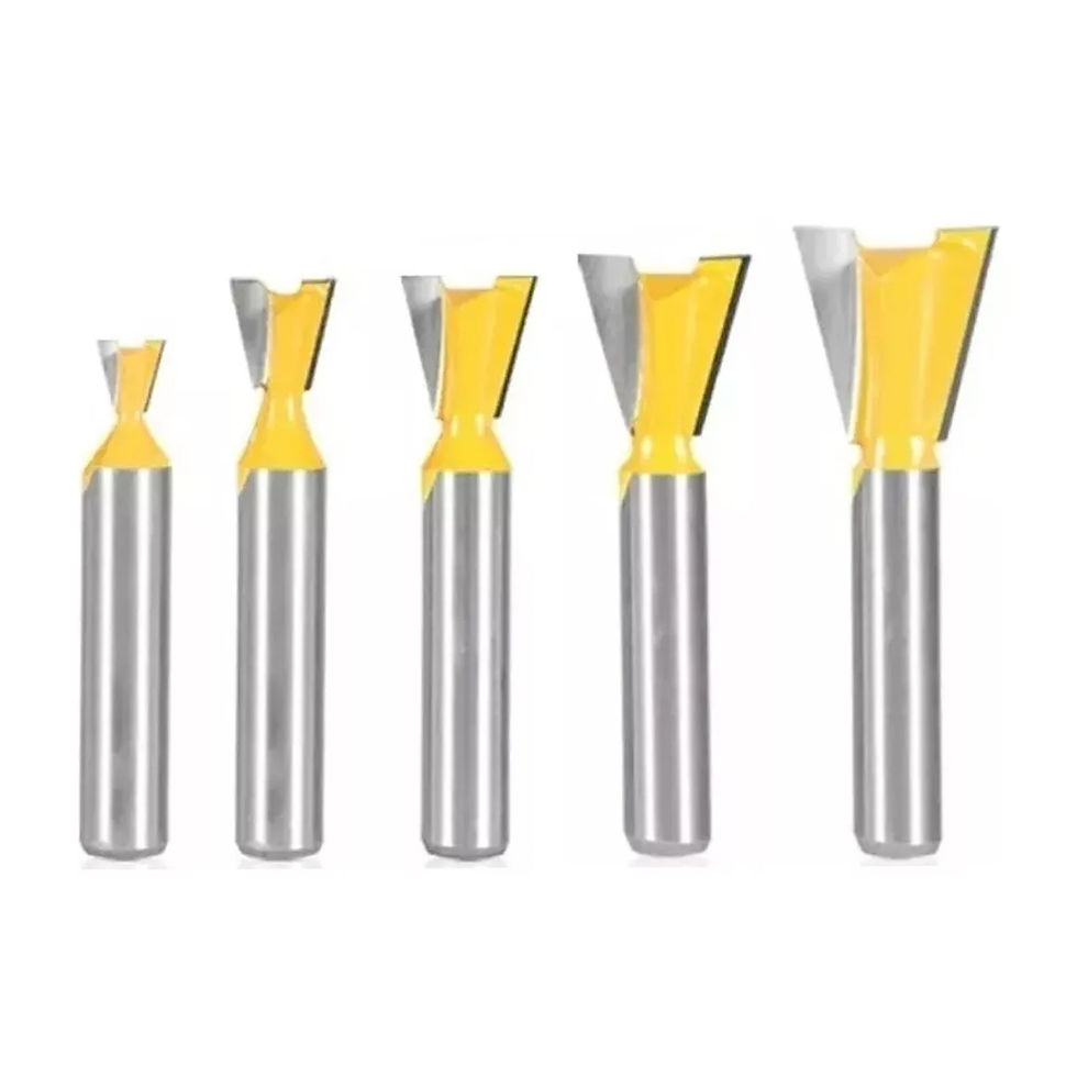 Miniaturbild: Fresas Cola Milano Pato Para Router 5pcs Vastago 8mm