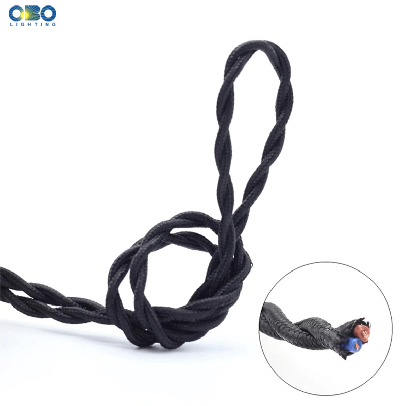 Miniatura: Cable Vintage Negro Decorativo Retro Precio Por Metro