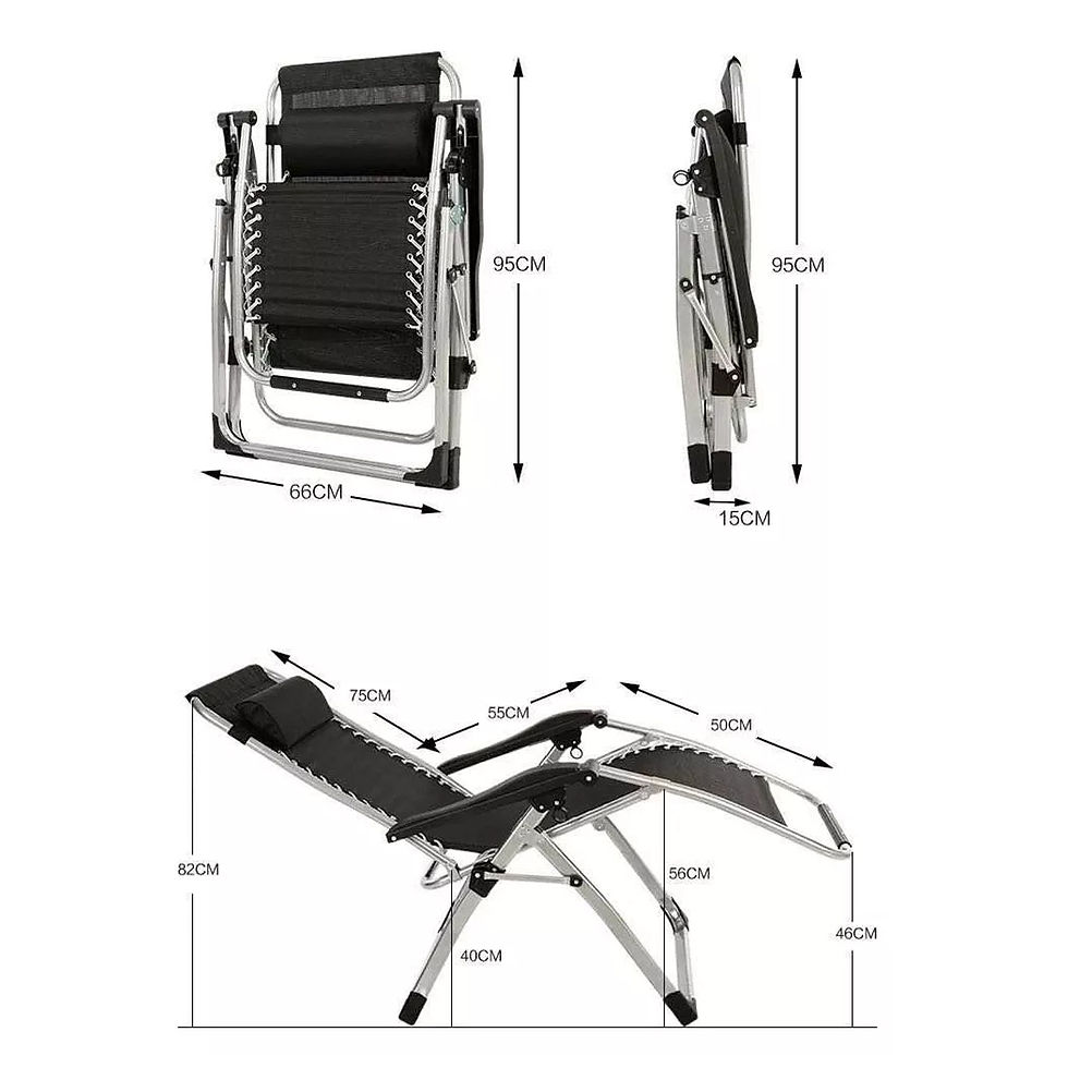 Miniatura: Silla Reposera Plegable Gravedad Cero Playa Portavaso