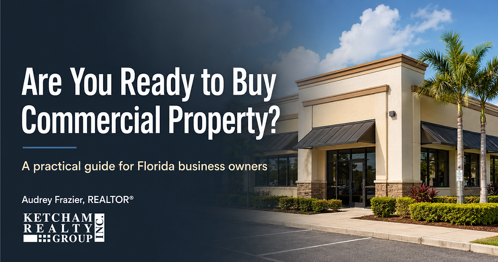 Florida business owner evaluating whether to purchase a first commercial property
