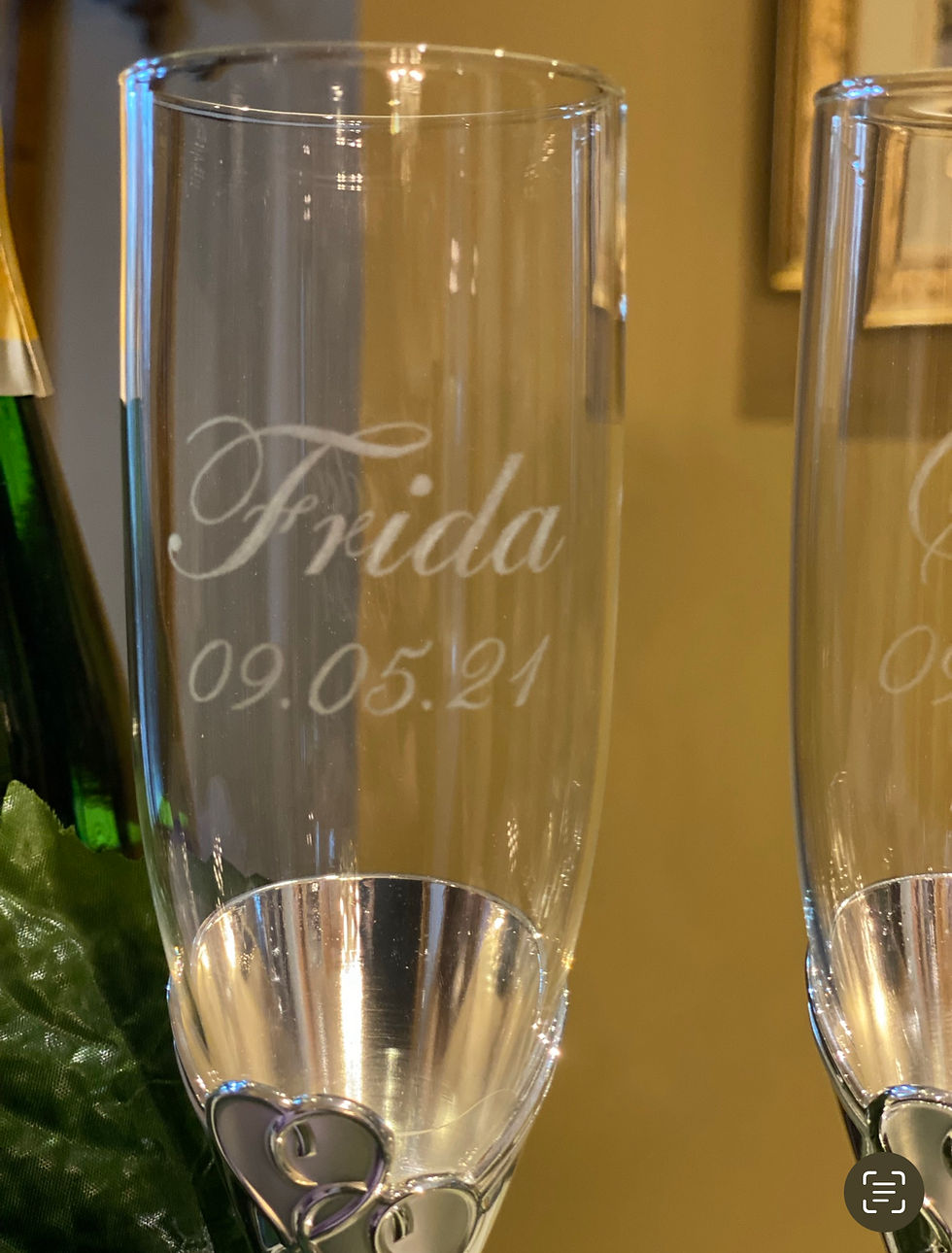Thumbnail: Lenox True Love Toasting Flutes Engraved, set of two