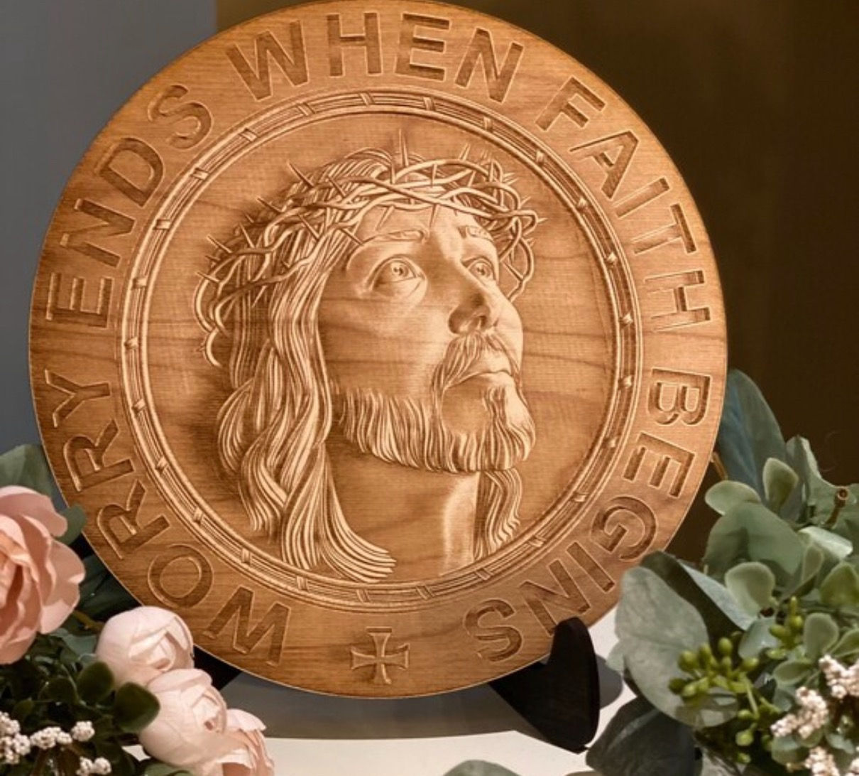 3D Illusion Laser Engraved Jesus Faith 