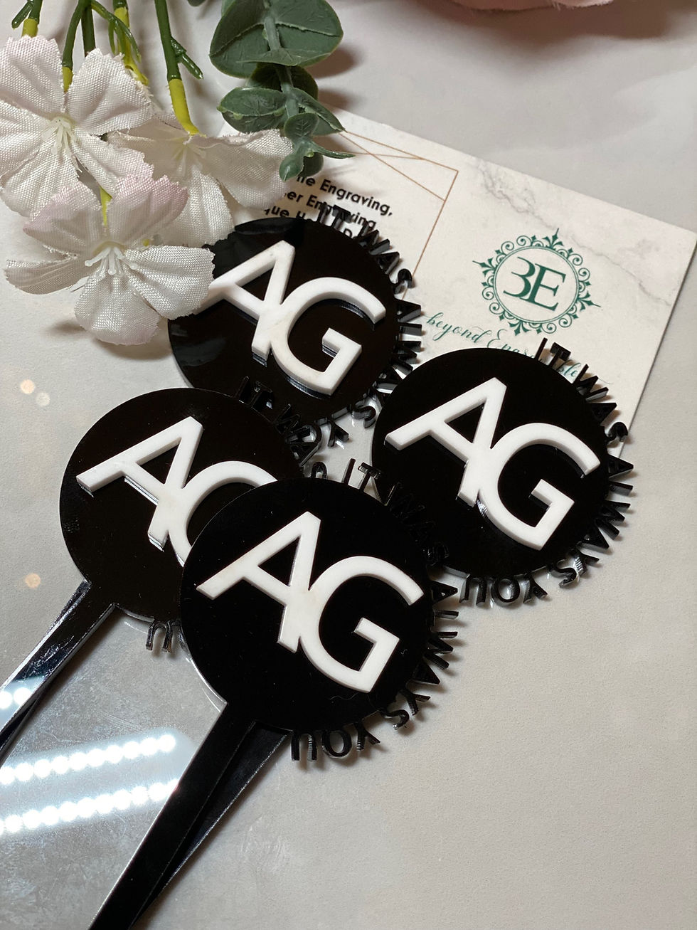 Thumbnail: Custom Stir Sticks | Wedding Drink Stirrer | Initial Stir Stick
