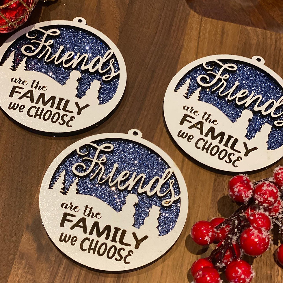 Thumbnail: Friends are the Family You Choose Christmas Ornament