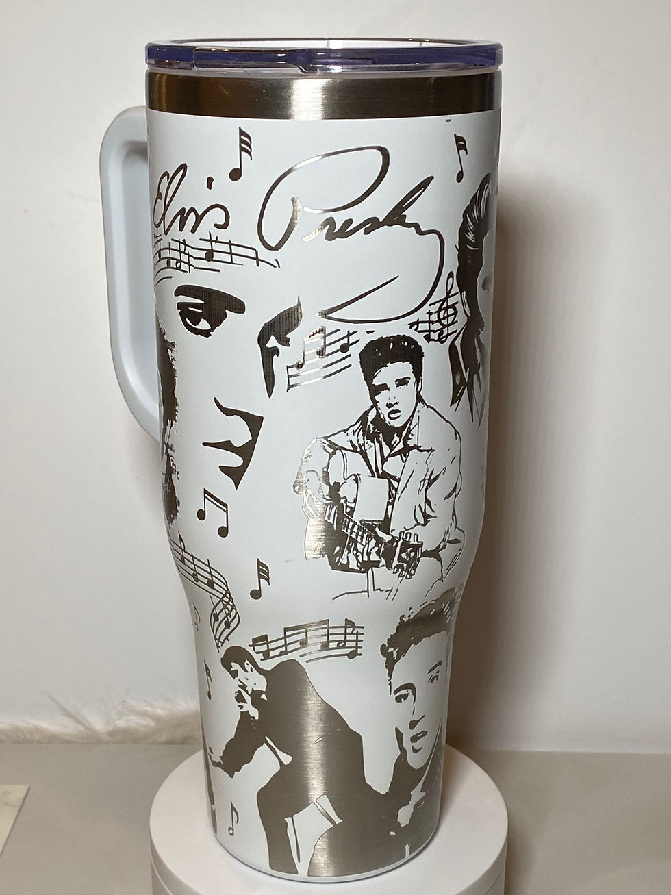 Thumbnail: King of Rock n Roll 40 OZ Full Wrap White Tumbler