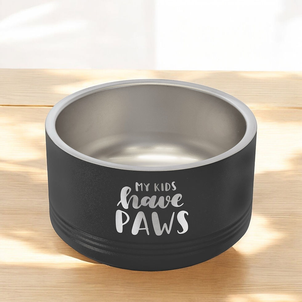 Thumbnail: Personalized Engraved Pet Bowls - Custom Dog & Cat Food Bowls in 6 Colors - Stai
