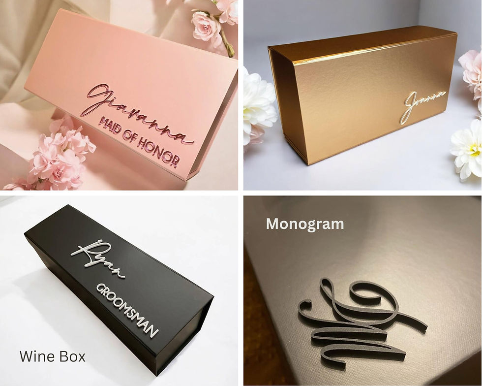 Thumbnail: Personalized Magnetic Gift Box – Luxury Bridesmaid Proposal Box | Beyond Engrava