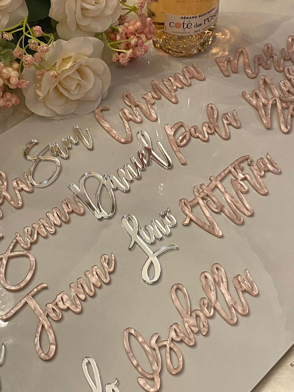 Thumbnail: Place cards, Wedding place cards, Laser cut names place cards, Acrylic, Name pla