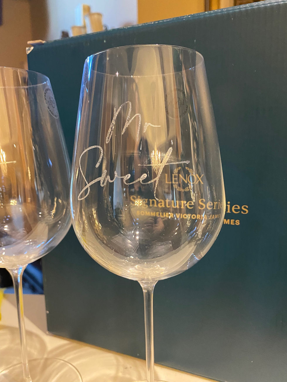 Thumbnail: Lenox Stemmed Wine Goblets - Engraved