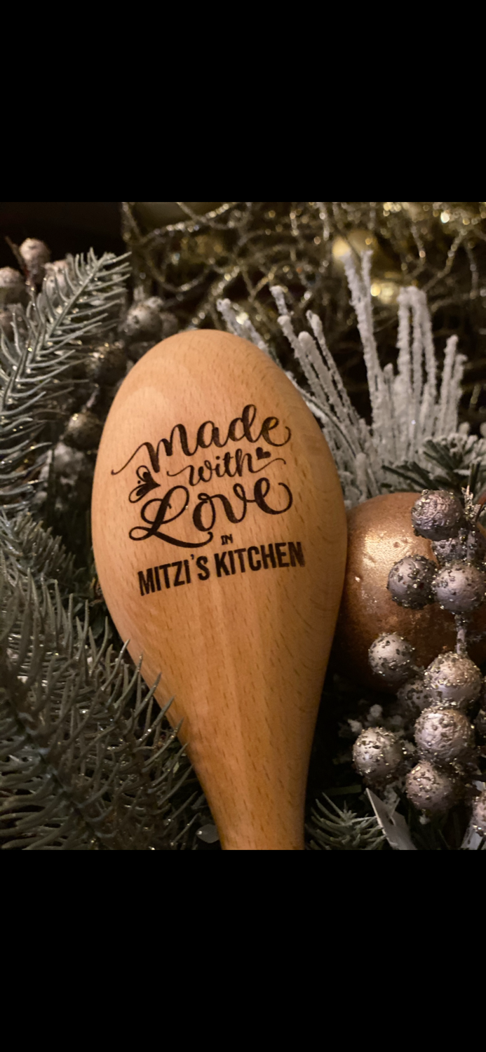Thumbnail: Custom Laser Engraved Wooden Spoon