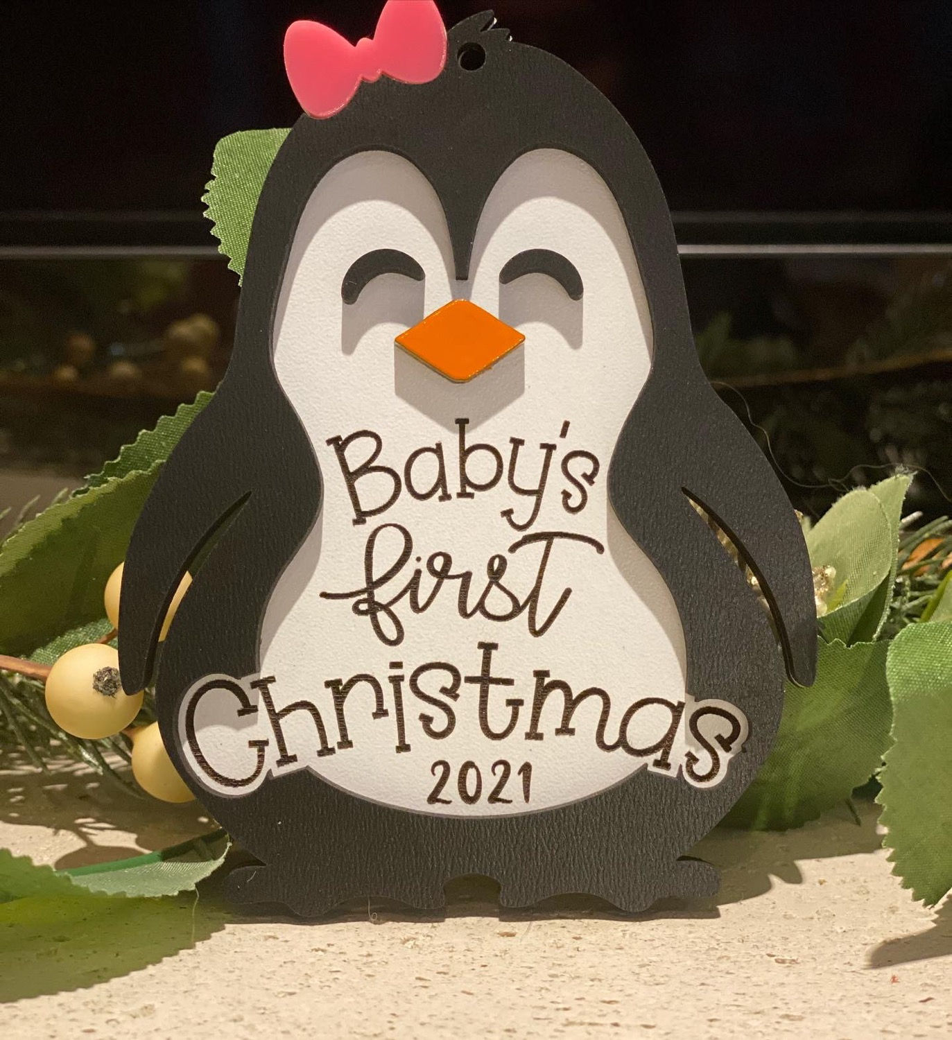 Baby's First Christmas Ornament, Penguin Ornament