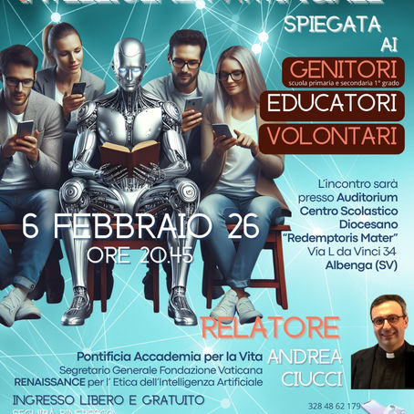 Intelligenza Artificiale e Sfide Educative: ad Albenga l’incontro con Don Andrea Ciucci