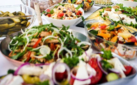 Arranged Food and Objects