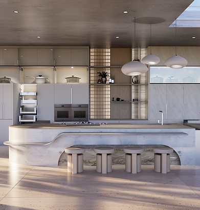 Luxury kitchen design by Interiology™ South Africa, featuring bespoke cabinetry, premium stone countertops, European finishes