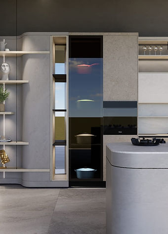 Luxury kitchen design by Interiology™ South Africa, featuring bespoke cabinetry, premium stone countertops, European finishes