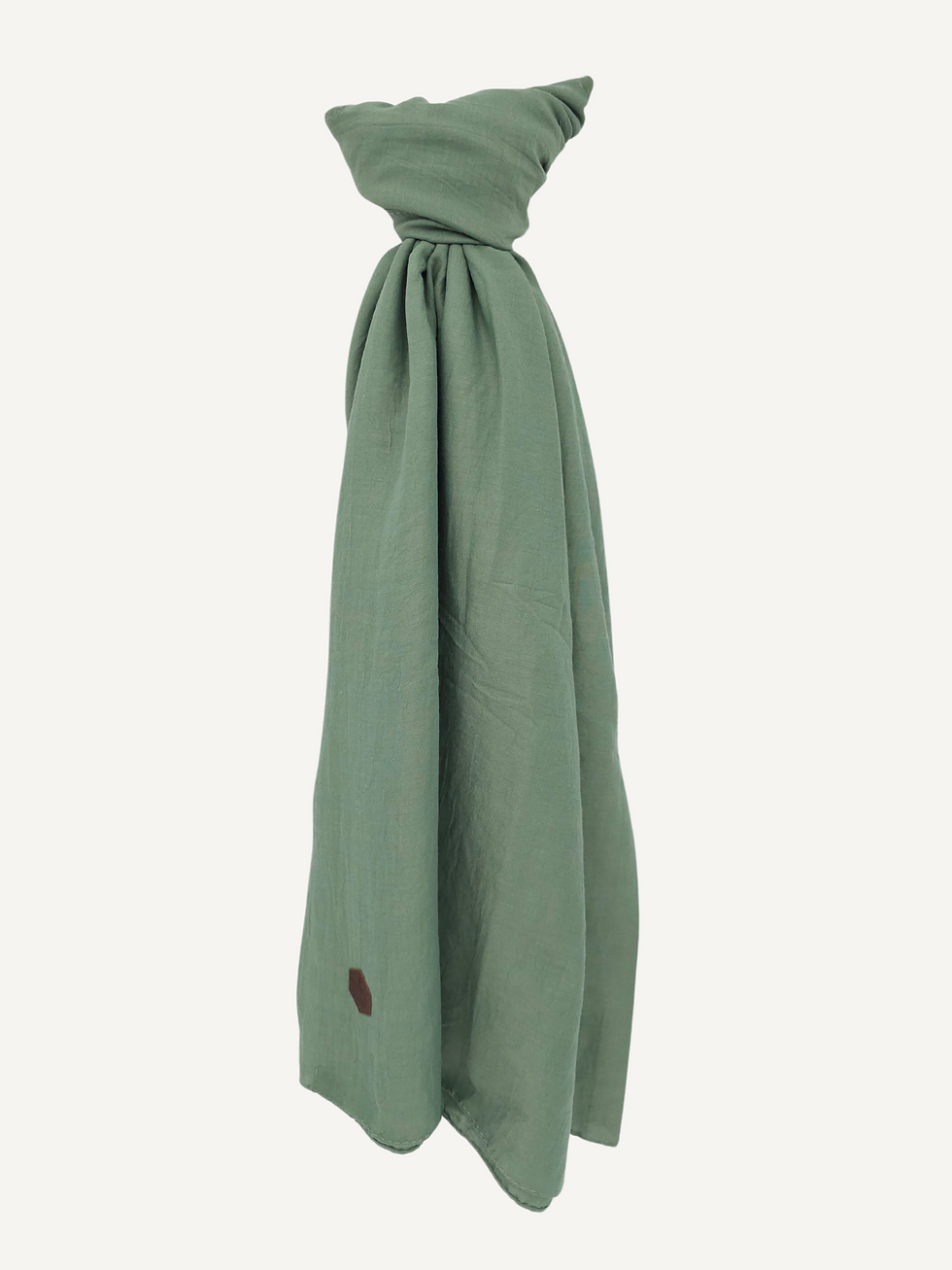 Cotton Wrinkled Shawl - Sage Green