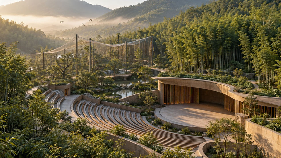 Un teatro progettato anche per gli uccelli: il caso Earth Valley